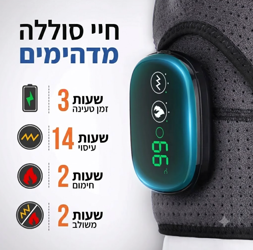 TIRAMSON® SmartRelief – מכשיר עיסוי ותרפיית חום מתקדם