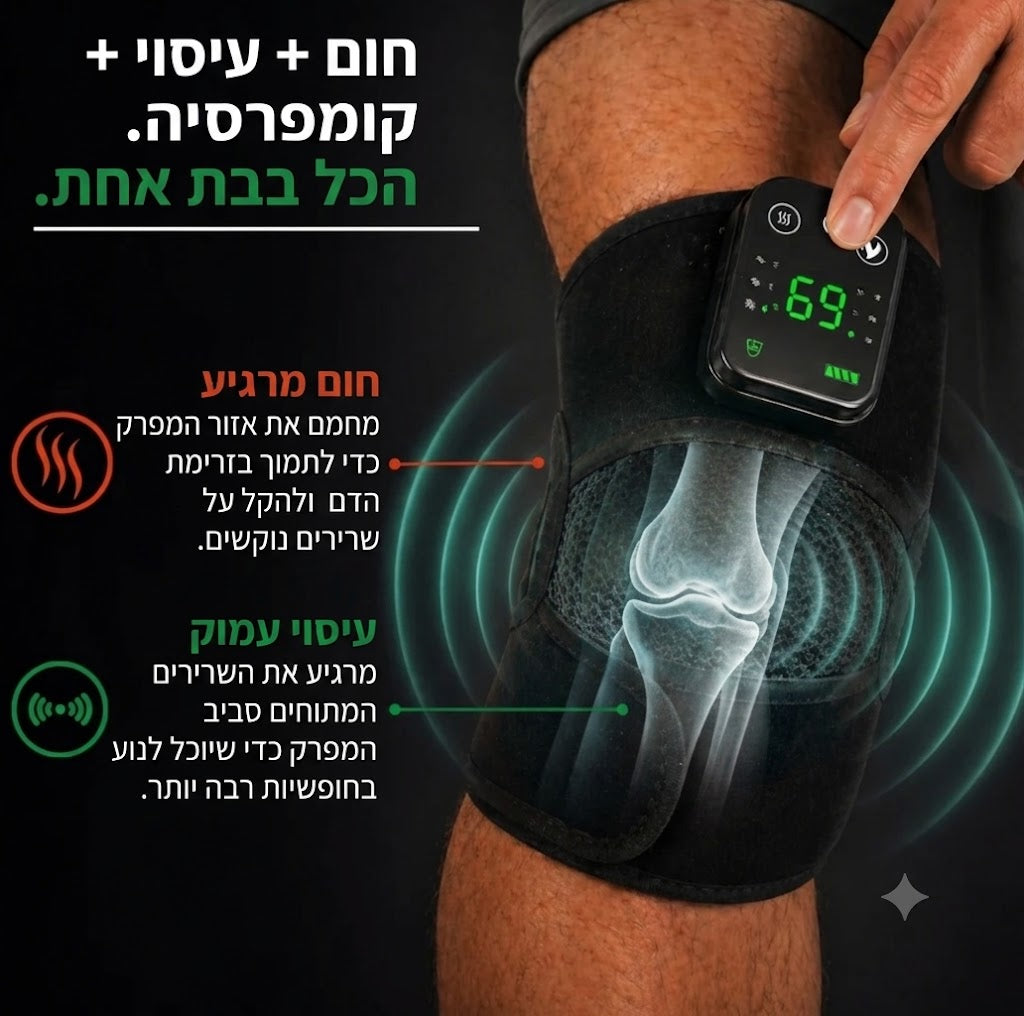 TIRAMSON® SmartRelief 3 in 1 - מכשיר עיסוי ותרפיית חום מתקדם