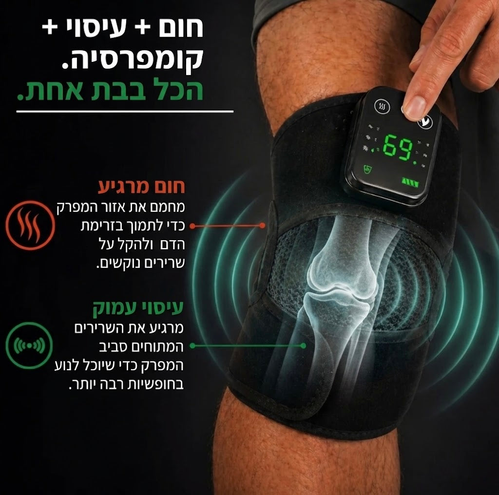 TechCoveryPro™️ 3 in 1 - מכשיר עיסוי ותרפיית חום מתקדם